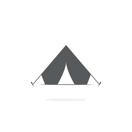Tourist tent icon on whiteのイラスト素材