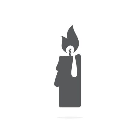 Candle icon vector on whiteのイラスト素材