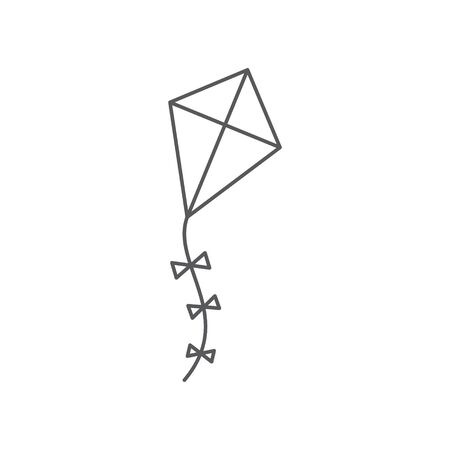 Kite line icon isolated onのイラスト素材