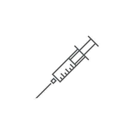 Syringe line icon isolated onのイラスト素材