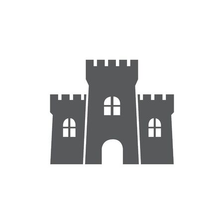Castle Icon on white backgroundのイラスト素材