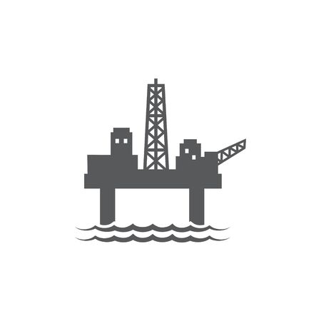 Oil platform icon on whiteのイラスト素材