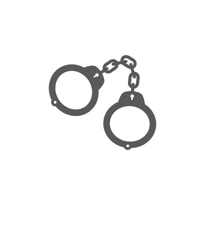 Police Handcuffs Vector Illustration Iconのイラスト素材