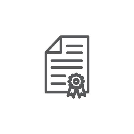 Certificate line icon isolated onのイラスト素材