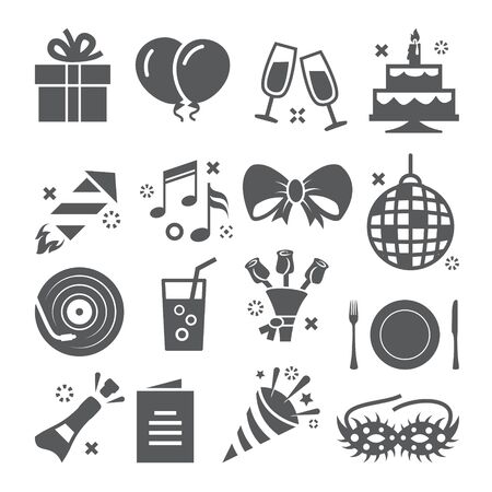 Event icons set on whiteのイラスト素材