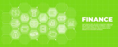 Business and finance green backgroundのイラスト素材