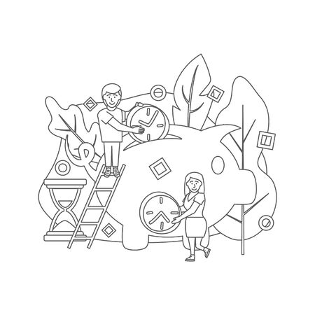 Times is money Vector illustrationのイラスト素材