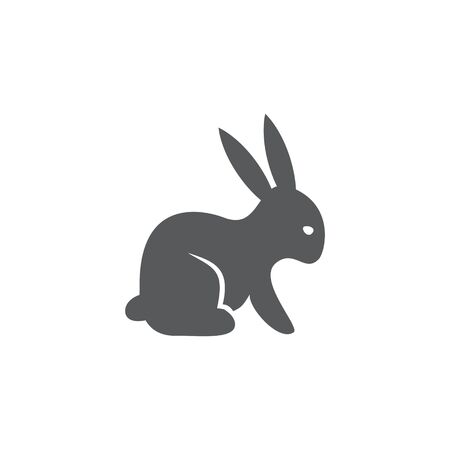 Rabbit icon on white backgroundのイラスト素材