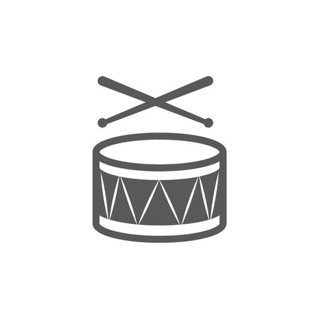 Drum Icon on white background.のイラスト素材