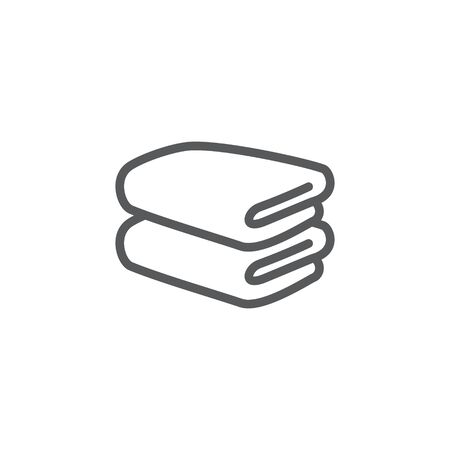 Towel line icon on whiteのイラスト素材