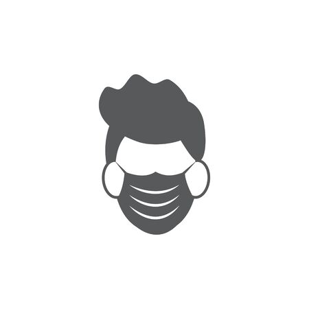 Face mask icon on whiteのイラスト素材