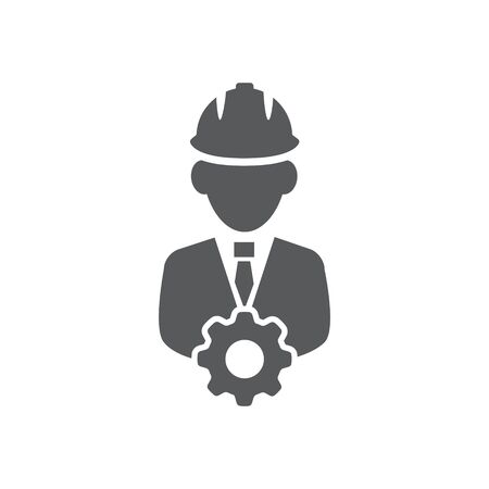 Engineer icon on whiteのイラスト素材