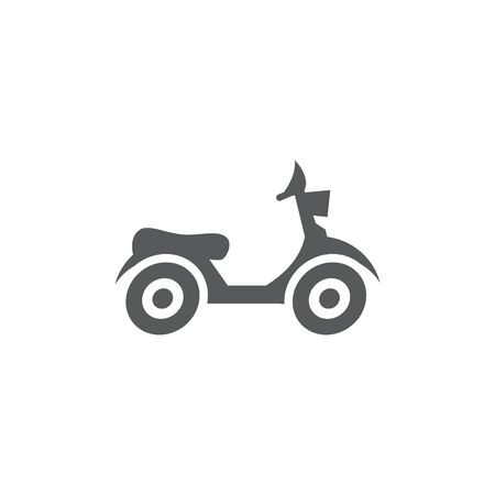 Moped icon on white backgroundのイラスト素材