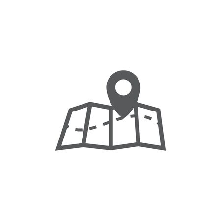 Map icon on white backgroundのイラスト素材