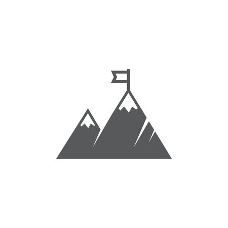 Mountain Icon on white backgroundのイラスト素材