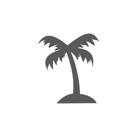 Palm tree icon on whiteのイラスト素材