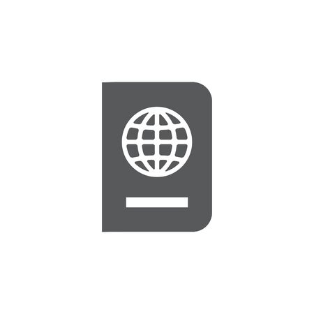 Passport icon on white backgroundのイラスト素材