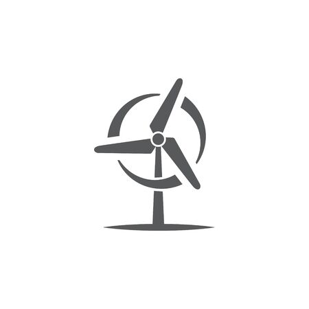 Wind turbine icon on white background.のイラスト素材