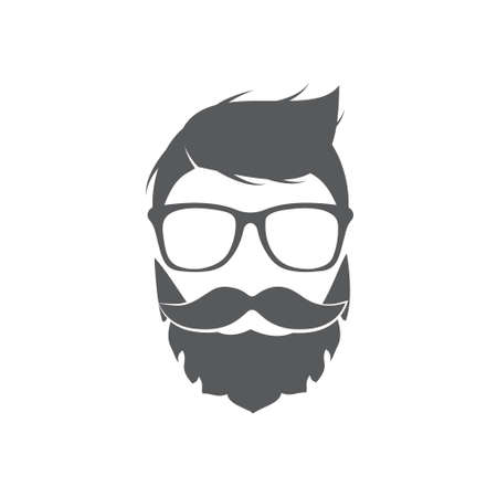 Hipster icon on white backgroundのイラスト素材