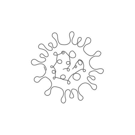 Coronavirus illustration in line styleのイラスト素材