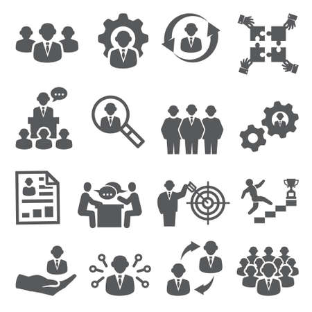 Employee icons Business and Managementのイラスト素材