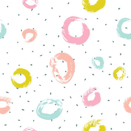 Circle seamless pattern. Creative textureのイラスト素材