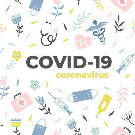 Coronavirus Background for poster andのイラスト素材