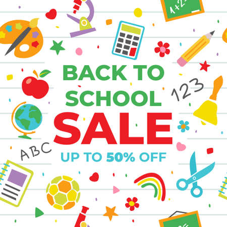 Back to school Sale illustrationのイラスト素材
