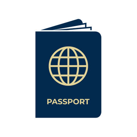 Passport icon on white backgroundのイラスト素材