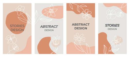 Flower background Vector leaves designのイラスト素材
