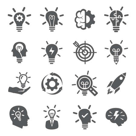 Innovation icons set on whiteのイラスト素材