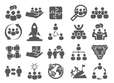 Vector set of team workのイラスト素材