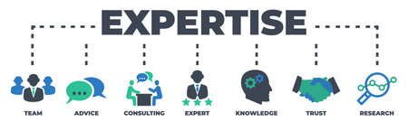 EXPERTISE Concept with icons andのイラスト素材