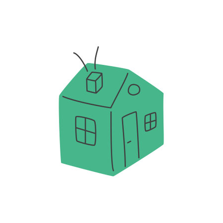 Home vector. 3d illustration forのイラスト素材