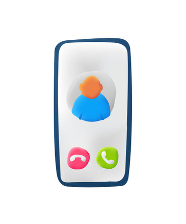 3d Telephone vector icon. Concept for support and communication. Help, call, telephone iconのイラスト素材