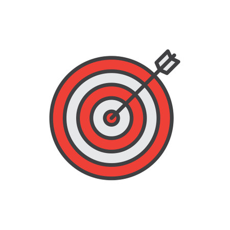 Goal icon on white backgroundのイラスト素材