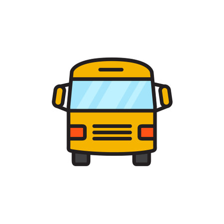 Bus Icon on white backgroundのイラスト素材