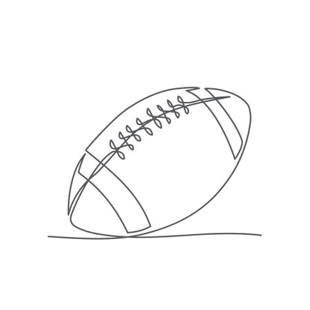 American football One line drawingのイラスト素材