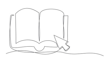 Online education One line drawing isolated onのイラスト素材