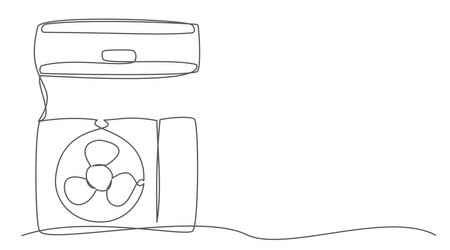 Conditioner One line drawing isolated on whiteのイラスト素材