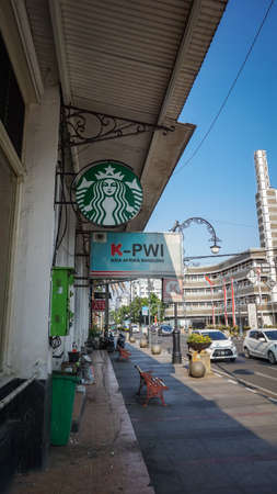 Building Landmark Commercial Bandung Braga Indonesia West Javaのeditorial素材