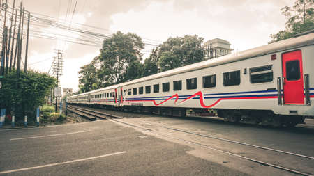 Vintage Electric Train Indonesia Bandung West Javaのeditorial素材