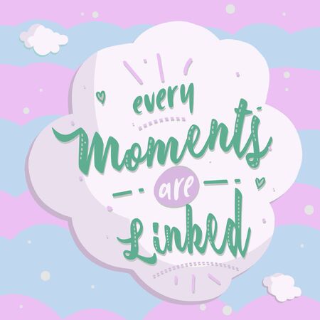 Typography vector background with inspiring letter and motivational message for beatiful lifeのイラスト素材