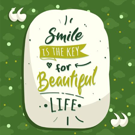 Typography vector background with inspiring letter and motivational message for beatiful lifeのイラスト素材