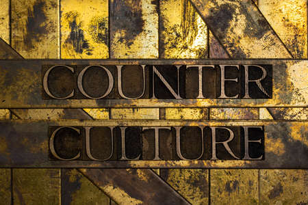Courier Courthouse text on vintage textured copper and gold background