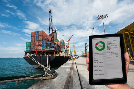 report on line update the status of operation to the customers and clients by device at the job sit...