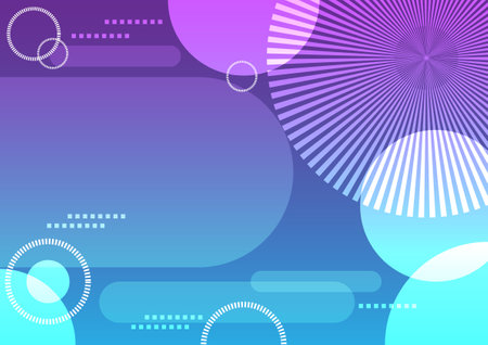 Blue and purple gradient geometric design shapes on a background.のイラスト素材