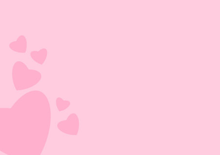 The pink heart on a pastel pink background. For cards, banners, and cover books. Valentine's day concept.のイラスト素材