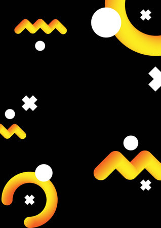 3D geometric abstract on a black background. For cover, book, web, presentation, and card.のイラスト素材