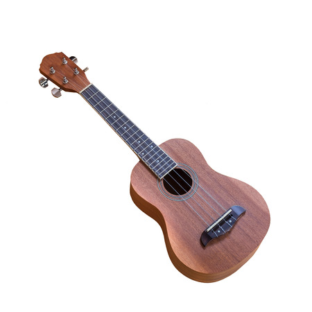 isolated ukulele on white backgroundの写真素材